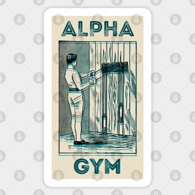 Alpha Gym Workout Beast Magnet by TJWDraws